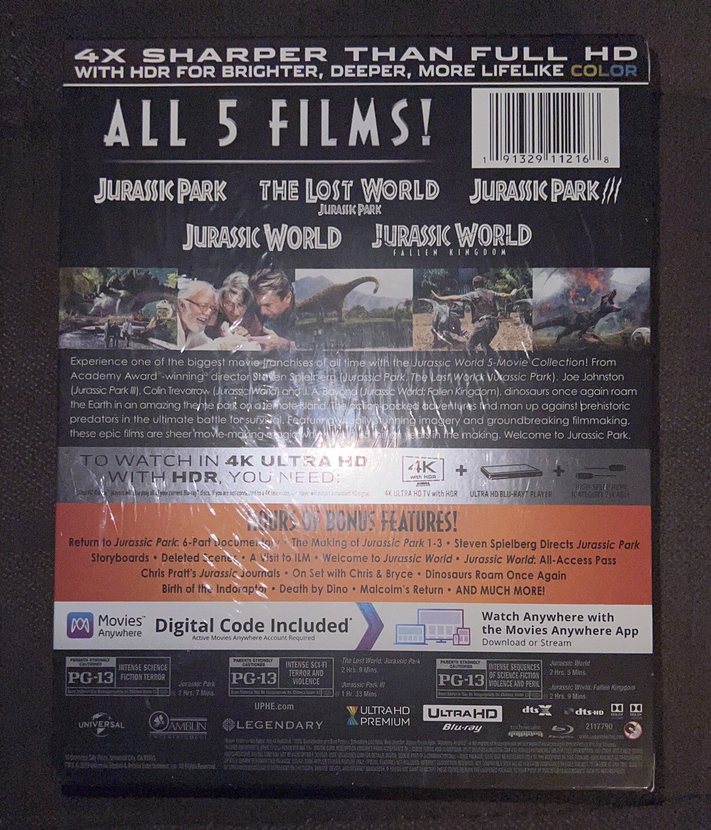 Jurassic World: 5-Movie Collection (Ultra HD + Blu-ray