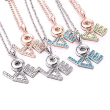 New Fashion Snap Rhinestones Metal Buttons Pendant Fit 12MM Buttons Jewlery Gift