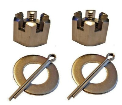 Suzuki A100 A2 Stainless Castle Nuts + washers/pins (x2)