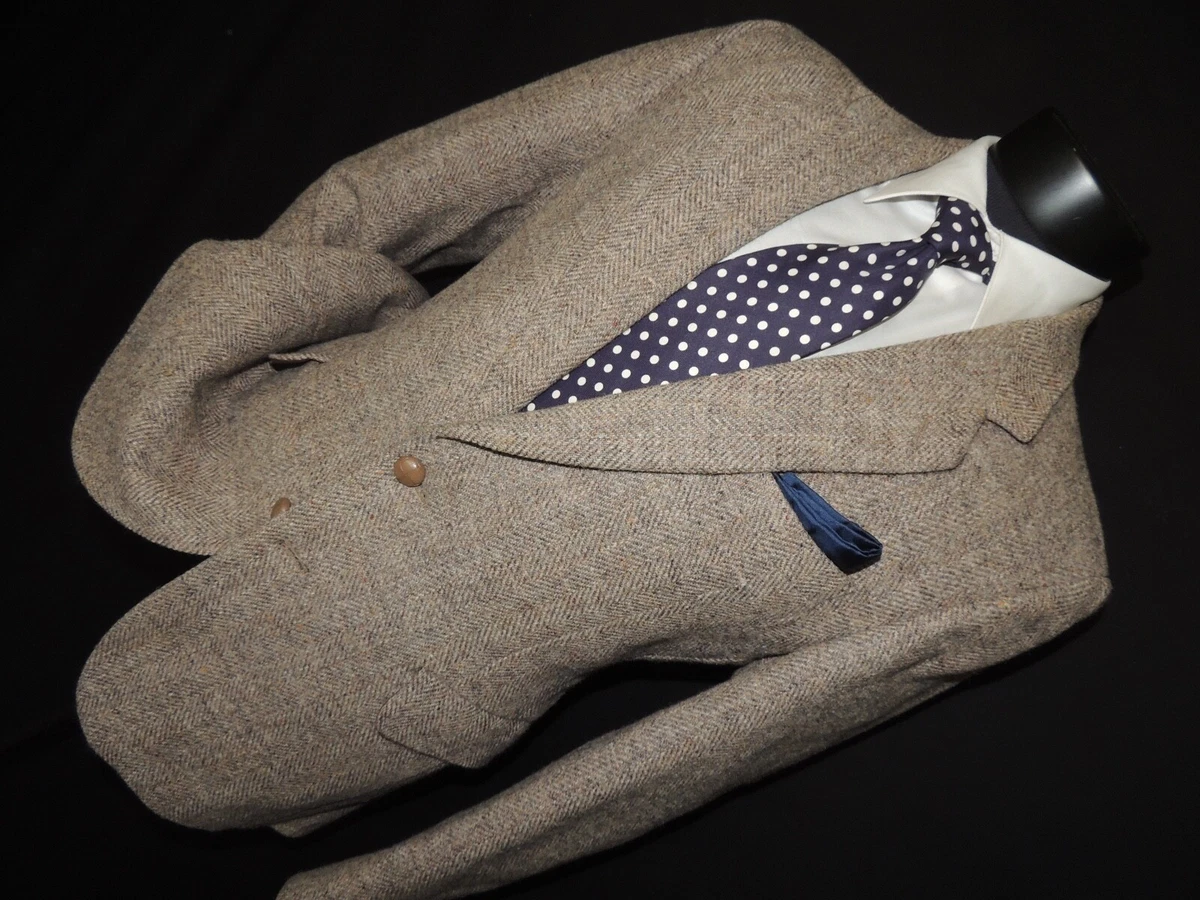 Dunn & Co Harris Tweed made in England men's vintage jacket coat size 40