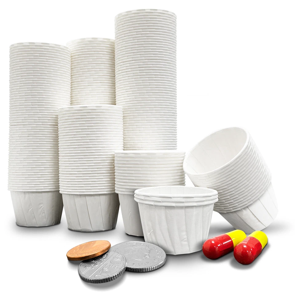 250pc RE-GEN 14ml Small Disposable Wax Lined Water Resistant Paper Medicine Cups