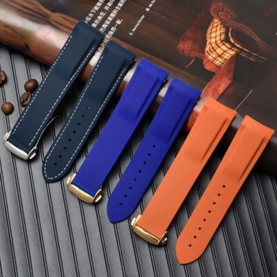 Herren Silikon Uhrenarmband passend für Omega Seahorse Universe Ocean Sports ...