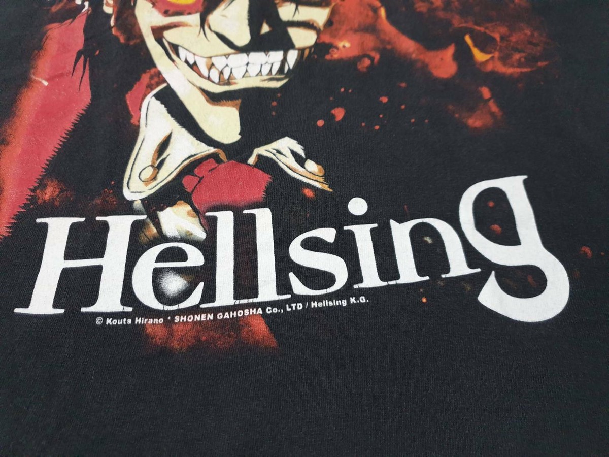 Rare Vintage Hellsing Anime T-Shirt Black Kouta Hirano Japan Rare Vintage Hellsing Anime T-Shirt Black Kouta Hirano Japan