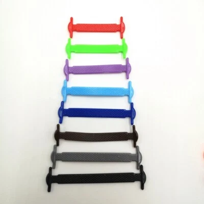 NO-NAME 12x oder 16x elastische Silkon Laces Schnürsenkel auch für Kinder 12 Farben