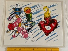 Vintage Art Tattoo Flash Sheet Derma Design Matt Bahr /T545