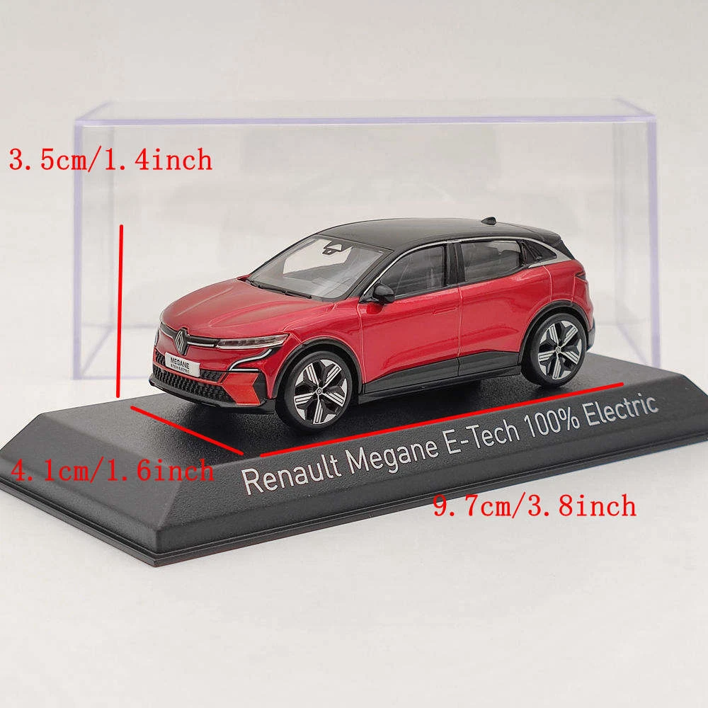 1/43 Norev Renault Megane E-Tech 100% Electric 2022 Red Diecast Models Car