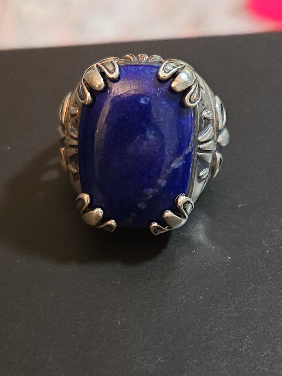 beauriful chunky Silpada Lapis Statement Ring - image 4