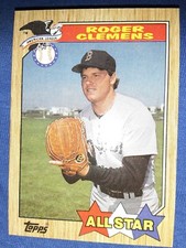 1987 Topps All Star #614 ROGER CLEMENS Boston Red Sox  MVP HOF MLB