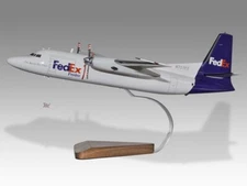 Fokker F-27-500F Friendship FedEx Feeder Desk Wood Airplane Small Scale 1/100