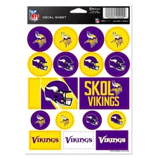 Minnesota Vikings NFL Vinyl Die-Cut Sticker Set / Decal Sheet *Free Shipping