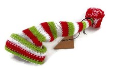 Christmas Stocking Cap Striped Wired Ornament
