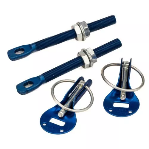 Autopsport Grayston Competition Aluminium Bonnet Pin Kit, Red, Blue, Motorsport - Picture 1 of 8
