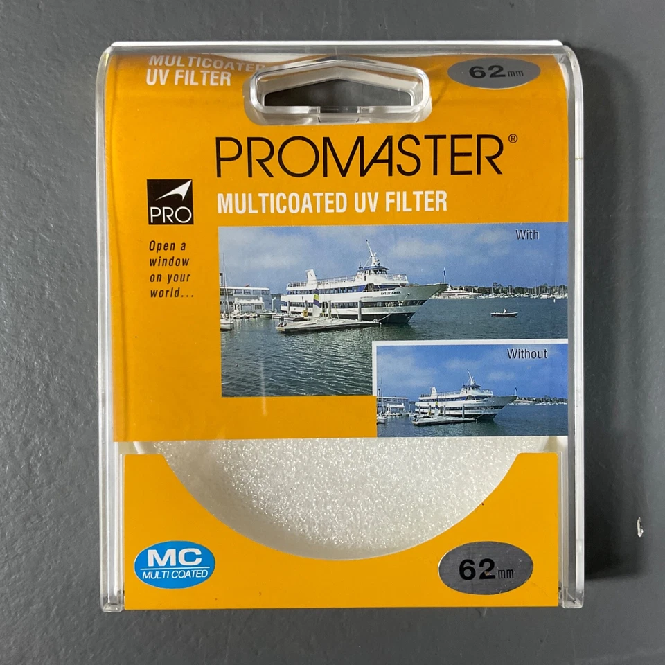 Promaster 62mm Multicoated UV Glass Lens Filter Wide Angle Digital in Case - Image 3 of 4