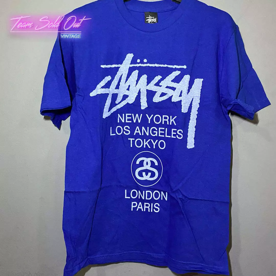 Stussy t store shirt blue