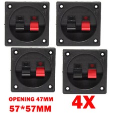 4x Subwoofer 2Wire Way Square Speaker Box Sub Push Spring Terminal Connector USA