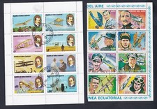 1974-79 EQUATORIAL GUINEA AVIATION SHEETLETS DECIMAL STAMPS CTO #63
