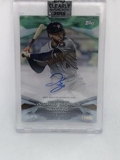 GEORGE SPRINGER 2018 TOPPS CLEARLY AUTHENTIC GREEN AUTOGRAPH SP AUTO #87/99