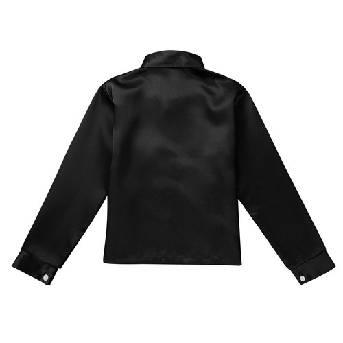Kid Boy Glittery Sequined Dance Tops Shirts Jazz Latin Stage Performance Costume - Picture 5 of 53