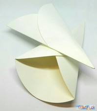 MATRIMONIO DECORAZIONI- 10 coni porta riso matrimonio 18,5 cm-Cartoncino avorio