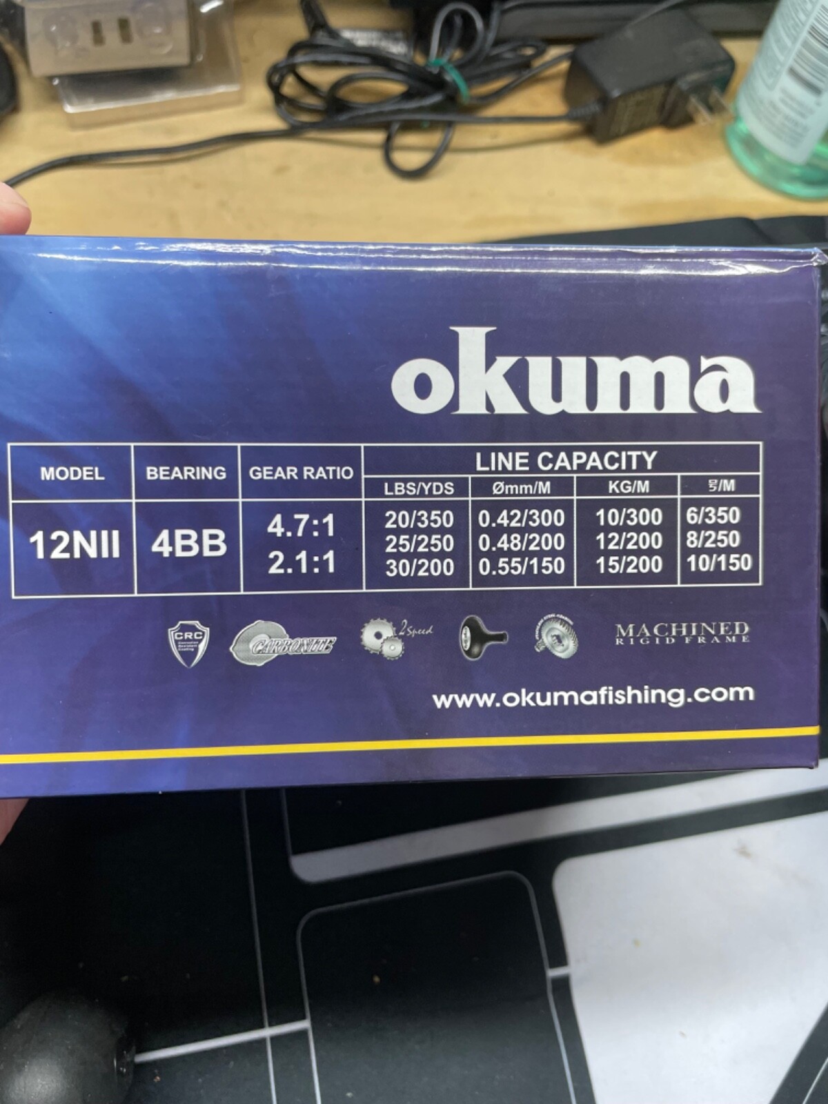 okuma metaloid 12n 2 speed lever drag reel