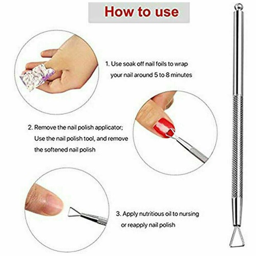 Nail Cuticle Pusher & Nail Scraper Manicure Cuticle Remover Stainless Steel Tool - Picture 7 of 10