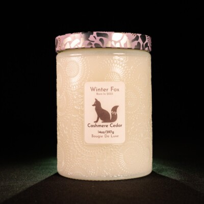 Christmas Candles CASHMERE CEDAR 15oz Luxury Candles Coconut Wax Best Seller