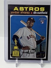 2020 Topps Heritage Yordan Alvarez Action Variation Rookie SP Card 54 Astros RC