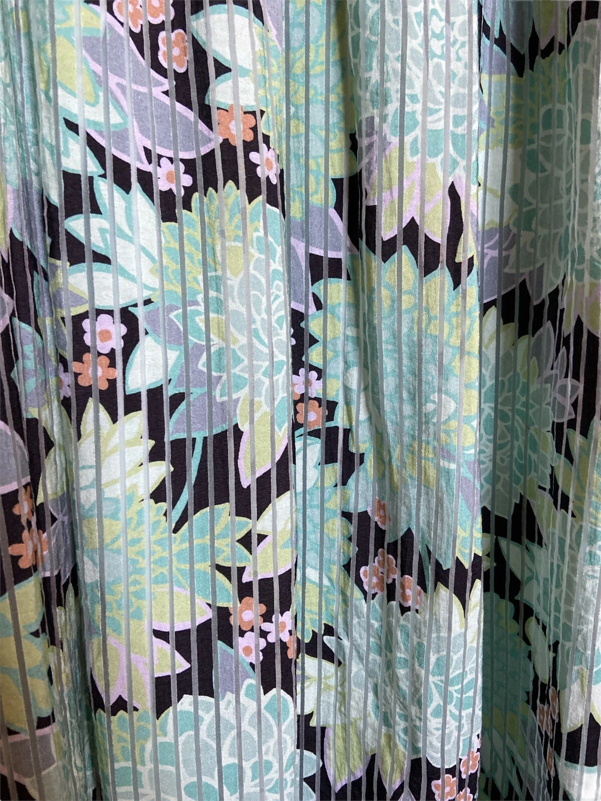 Abito midi Kate Spade verde dalia fiori burnout taglia 0 tasche gonna intera