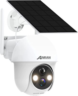 ANRAN Überwachungskamera Außen Kabellos 360° Ansicht 1080P Solar 2-Wege Audio BoxR