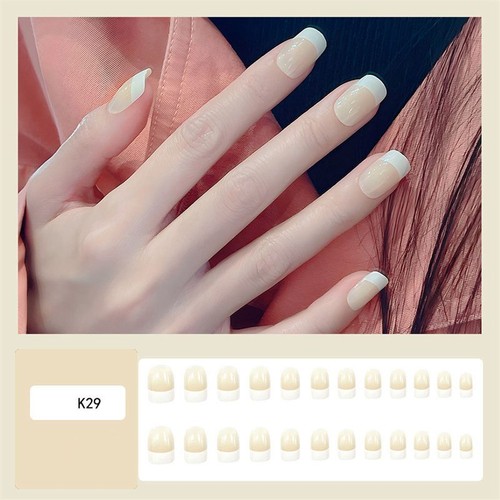 Uñas falsas portátiles 24 piezas uñas postizas puntas de uñas cubierta completa prensa de acrílico sobre uñas - Imagen 11 de 22