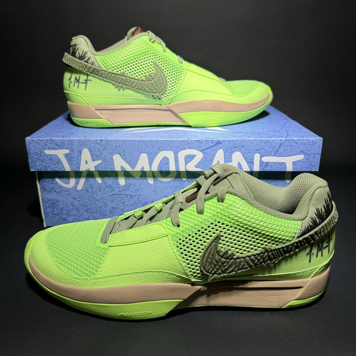 Nike Ja 1 'Zombie' Halloween Lime Blast Green Men's Sizes 10.5