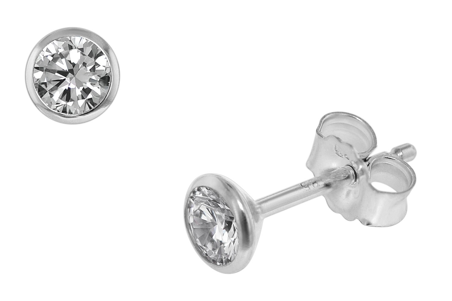 TRENDOR Schmuck Ohrringe fr Damen und Herren 585 Weigold 14 Karat 45 mm 75103 33290₽