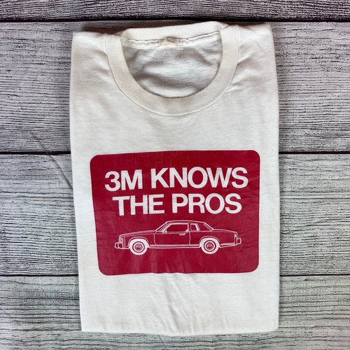 T-shirt vintage anni 70 3M Knows The Pro taglia uomo media carta sottile - Foto 3 di 8