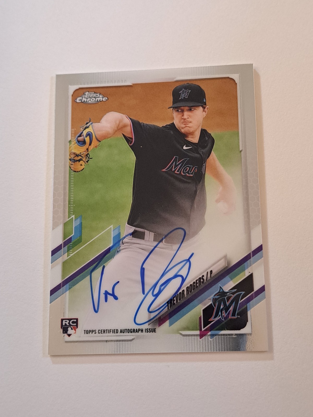 Topps 2021 Chrome Trevor Rogers Rookie Auto #RA-TR In Toploader RC 