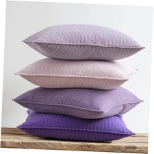 Throw Pillow Covers 18x18 Decorative Couch Throw 18" x 18" Pack of 4 Purple