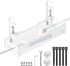 Under Desk Cable Management Tray, No Drill Mesh Desk Cable Tray, Wire Management