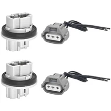 2PCS Front Turn Signal Light Bulb Socket & Connector Plug Harness - Replace