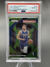 2023-24 Panini Prizm Monopoly - Luka Dončić #PS3 All-Star Neon Green /10 PSA 10