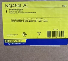 Square D NQ454L2C Panelboard Interior Main Lugs 225A 3P 4W 54Circuit Cu-Bus 240V