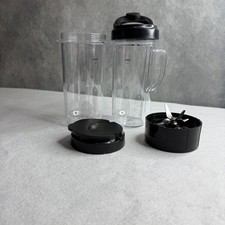 Magic Bullet Blender 5 Piece Set, Cups, Lids, Cross Blade Replacement Parts