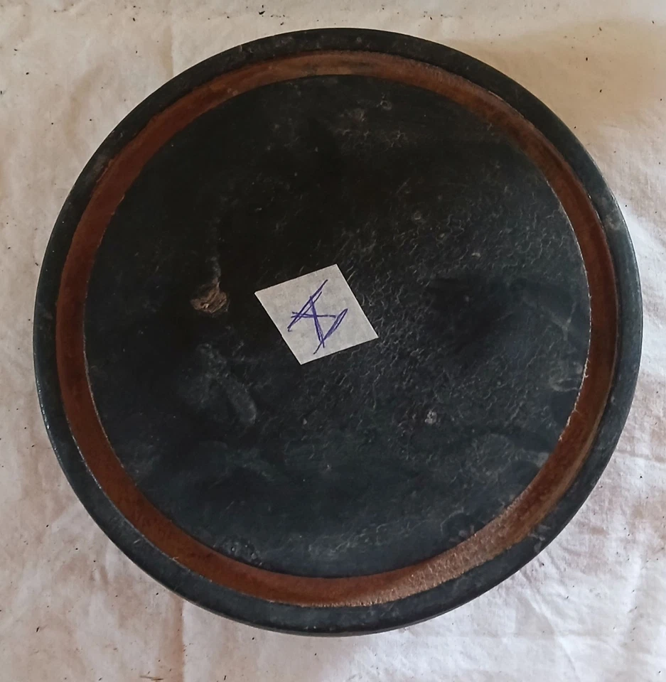 Ancien socle de globe de mariée ou pendule. Bois noirci.NAPOLEON III XIXé (X) - Photo 4/4