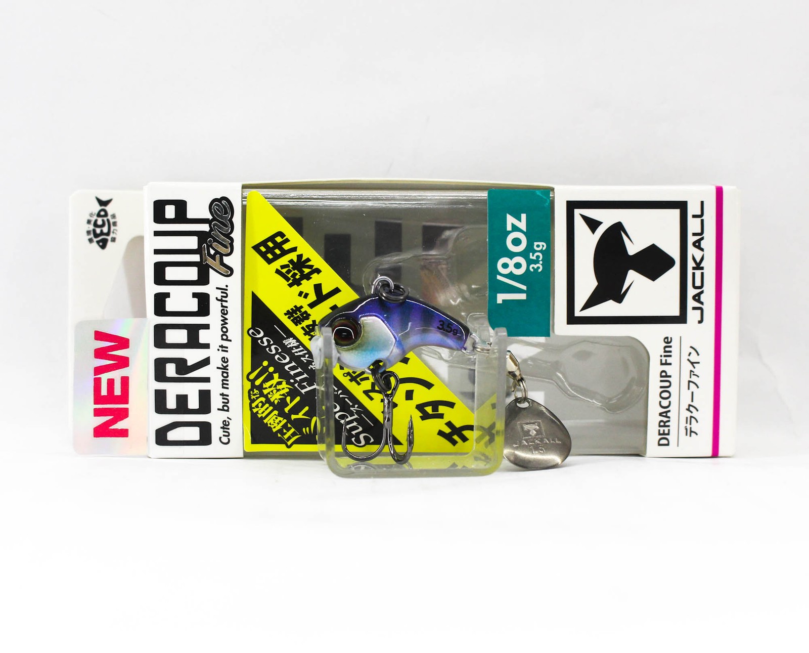 Jackall Deracoup Fine 1/8 oz Spin Tail Sinking Lure Ghost Chigill (4976)