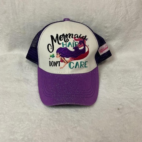 Gorra de camionero pelo de sirena púrpura y blanco - Imagen 1 de 3