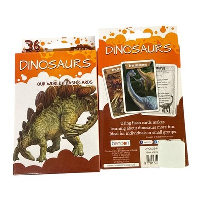 Dinosaurs Our World Flash Cards   36 Educational Learning Cards for Kids