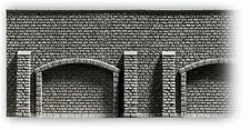 Noch 58058 HO Scale Profi-Plus Scenic Components -- Arcade Wall (gray brick)
