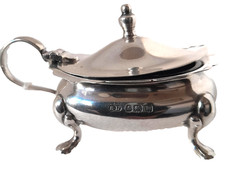 Solid Silver Mustard Pot fully Hallmarked Birmingham 1946