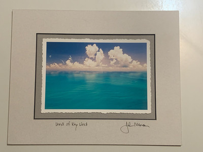 John Moran Signed Florida Keys Seascape Photo  West of Key West 