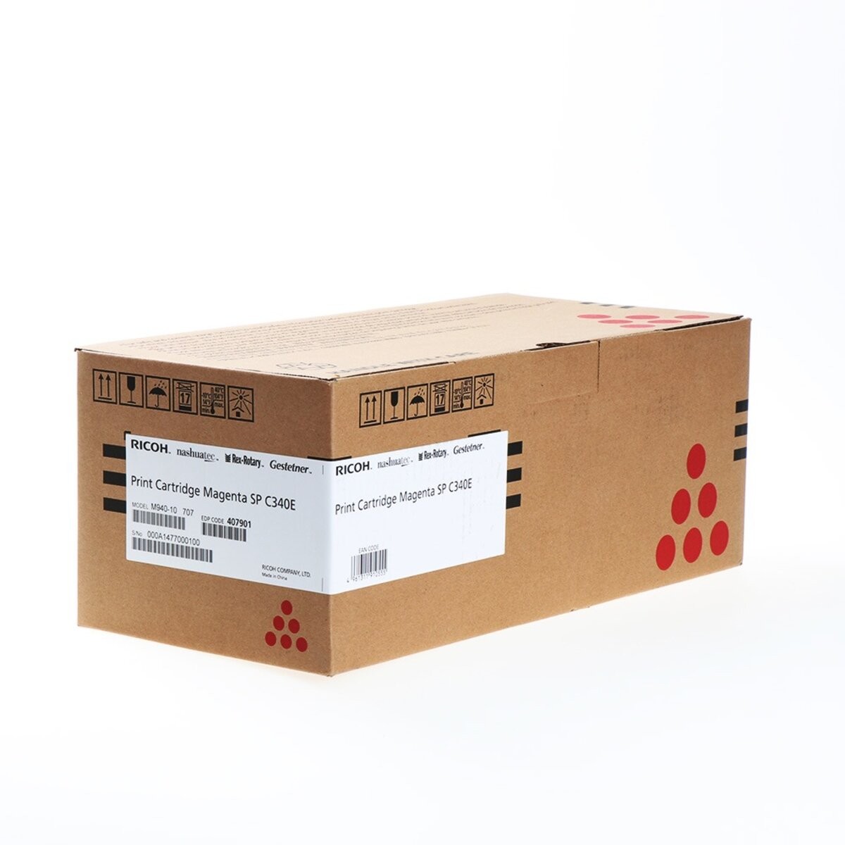 Toner Ricoh 407901 magenta cartouche laser d'origine pour imprimante de bureau