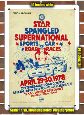 #ad #ad Metal Sign 1978 Texas World Speedway Racing Program 10x14 inches $29.95