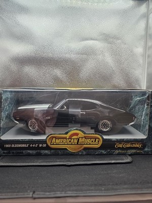Vintage Ertl American Muscle 1969 Oldsmobile 442 W-30 1:18 Die-Cast    Black,NIB